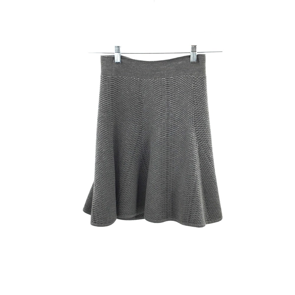 Sandro Gray Snake print flounce a-line circle Skirt stretch 2 6 M